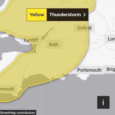 You are currently viewing Warning! Met Office issues thunderstorm alert for South West