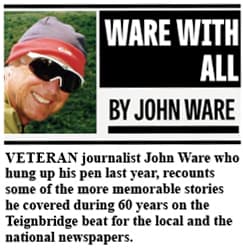 You are currently viewing John Ware with his latest column ‘Lucky escape for cliff fall teen’