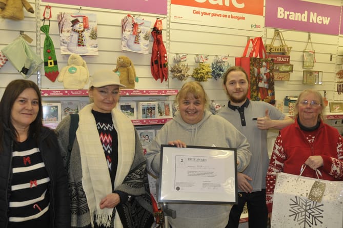 PDSA bagged second place in the Heritage Party's Christmas Window Competition