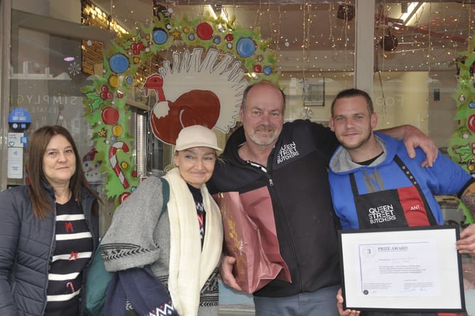 Queen Street Butcher came third in the Christmas Window Competition hosted by the Heritage Party